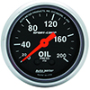 AutoMeter 3322 Sport-Comp Mechanical 2-1/16" Oil Pressure Gauge, 0-200 PSI