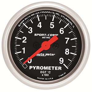 AutoMeter 3344-M Sport-Comp Electrical 2-1/16" Pyrometer Gauge, 0-900 C