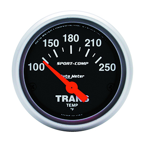 AutoMeter 3357 Sport-Comp Electrical 2-1/16" Transmission Temperature Gauge, 100-250 F