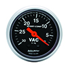 AutoMeter 3384 Sport-Comp Mechanical 2-1/16" Vacuum Gauge, 0-30 HG