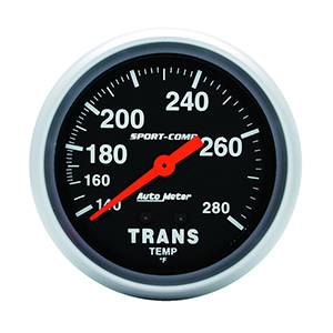 AutoMeter 3451 Sport-Comp Mechanical 2-5/8" Transmission Temperature Gauge, 140-280 F