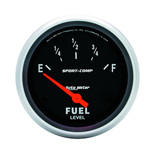AutoMeter 3517 Sport-Comp Electrical 2-5/8" Fuel Level Gauge, 0-30 Ohms, Gm, SSE