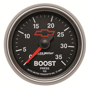 AutoMeter 3604-00406 GM Black 2-1/16" Boost Gauge, 0-35 PSI Mechanical