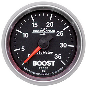 AutoMeter 3604 Sport-Comp II Mechanical 2-1/16" Boost Gauge, 0-35 PSI
