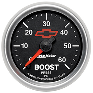 AutoMeter 3605-00406 GM Black 2-1/16" Boost Gauge, 0-60 PSI Mechanical