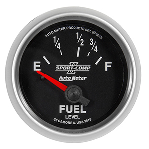 AutoMeter 3618 Sport-Comp II Electrical 2-1/16" Fuel Level Gauge, 16-158 Ohms