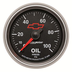 AutoMeter 3621-00406 GM Black 2-1/16" Oil Pressure Gauge, 0-100 PSI Mechanical