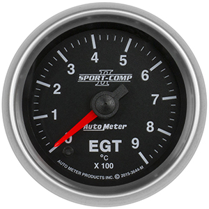 AutoMeter 3644-M Sport-Comp II Electrical 2-1/16" Pyrometer Gauge Kit, 0-900 C