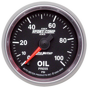 AutoMeter Gauge, Oil Pressure, 2 1/16", 100Psi, Digital Stepper Motor, Sport-Comp Ii 3653