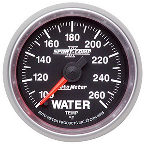 AutoMeter Gauge, Water Temp, 2 1/16", 100-260ºF, Digital Stepper Motor, Sport-Comp Ii 3655
