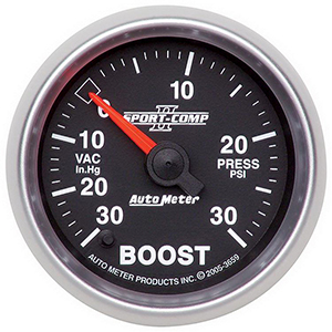 AutoMeter Gauge, Vac/Boost, 2 1/16", 30Inhg-30Psi, Digital Stepper Motor, Sport-Comp Ii 3659