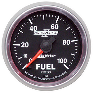 AutoMeter Gauge, Fuel Pressure, 2 1/16", 100Psi, Digital Stepper Motor, Sport-Comp Ii 3663