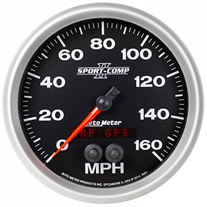 AutoMeter 3681 Sport-Comp II Electrical 5" GPS Speedometer Gauge, 0-160 MPH