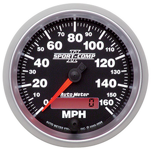 AutoMeter 3688 Sport-Comp II Electrical 3-3/8" Speedometer Gauge, 0-160 MPH