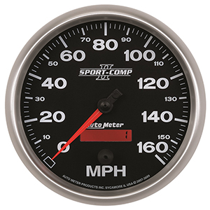 AutoMeter 3689 Sport-Comp II Electrical 5" Speedometer Gauge, 0-160 MPH