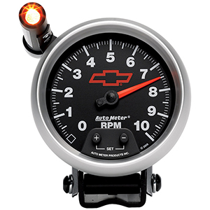 AutoMeter 3690-00406 GM Black 3-3/4" Air-Core Pedestal Tachometer Gauge, 0-10,000  RPM Electric