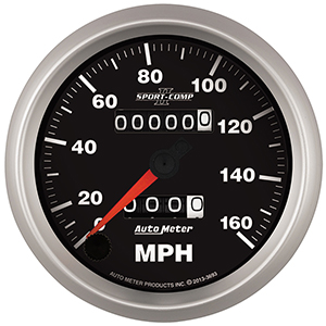 AutoMeter 3693 Sport-Comp II Mechanical 3-3/8" Speedometer Gauge, 0-160 MPH