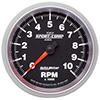 AutoMeter 3697 Sport-Comp II Electrical 3-3/8" In-Dash Tachometer Gauge, 0-10,000  RPM
