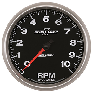 AutoMeter 3698 Sport-Comp II Electrical 5" In-Dash Tachometer Gauge, 0-10,000  RPM