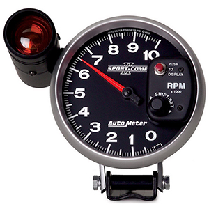 AutoMeter 3699 Sport-Comp II Electrical 5" Pedestal Tachometer Gauge, 0-10,000  RPM