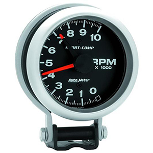 AutoMeter 3700 Sport-Comp Electrical 3-3/4" Pedestal Tachometer Gauge, 0-10,000  RPM