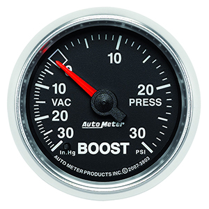 AutoMeter 3803 GS 2-1/16" Boost/Vacuum Gauge, 30in HG / 30 PSI Mechanical