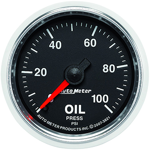 AutoMeter 3821 GS 2-1/16" Oil Pressure Gauge, 0-100 PSI Mechanical