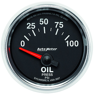 AutoMeter 3827 GS 2-1/16" Air-Core Oil Pressure Gauge, 0-100 PSI Electric