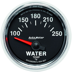 AutoMeter 3837 GS 2-1/16" Air-Core Water Temperature Gauge, 100-250 F Electric