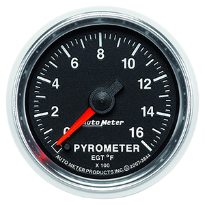 AutoMeter 3844 GS 2-1/16" Digital Stepper Motor Pyrometer Gauge, 0-1600 F Electric