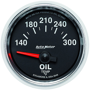 AutoMeter 3848 GS 2-1/16" Air-Core Oil Temperature Gauge, 140-300 F Electric