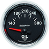 AutoMeter 3848 GS 2-1/16" Air-Core Oil Temperature Gauge, 140-300 F Electric