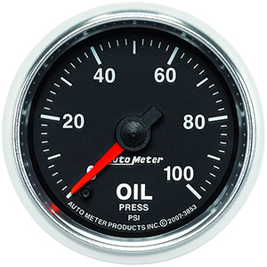 AutoMeter 3853 GS 2-1/16" Digital Stepper Motor Oil Pressure Gauge, 0-100 PSI Electric