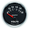 AutoMeter 3892 GS 2-1/16" Air-Core Voltmeter Gauge, 8-18V Electric
