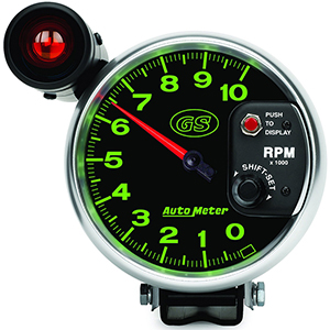 AutoMeter 3899 GS 5" Air-Core Pedestal Tachometer Gauge, 0-10,000  RPM Electric
