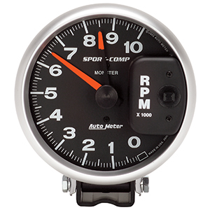 AutoMeter 3900 Sport-Comp Electrical 5" Pedestal Tachometer Gauge, 0-10,000  RPM
