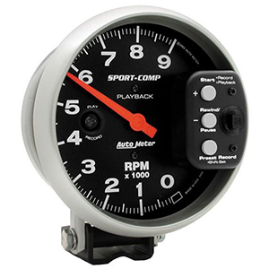 AutoMeter 3966 Sport-Comp Electrical 5" Pedestal Tachometer Gauge, 0-9,000  RPM
