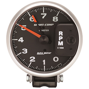 AutoMeter 3980 Sport-Comp Electrical 5" Pedestal Tachometer Gauge, 0-8,000  RPM