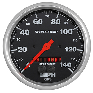 AutoMeter 3983 Sport-Comp Electrical 5" GPS Speedometer Gauge, 0-140 MPH