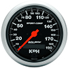 AutoMeter 3987-M Sport-Comp Electrical 3-3/8" Speedometer Gauge, 0-190 KPH