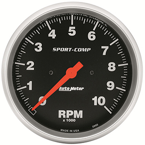 AutoMeter 3990 Sport-Comp Electrical 5" In-Dash Tachometer Gauge, 0-10,000  RPM