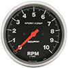AutoMeter 3990 Sport-Comp Electrical 5" In-Dash Tachometer Gauge, 0-10,000  RPM