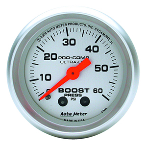 AutoMeter 4305 Ultra-Lite 2-1/16" Boost Gauge 0-60 PSI Mechanical