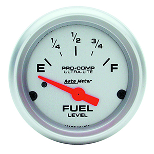 AutoMeter 4314 Ultra-Lite 2-1/16" Fuel Level Gauge, 0-90 Ohms Electrical