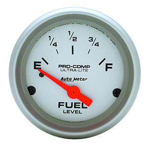 AutoMeter 4317 Ultra-Lite 2-1/16" Fuel Level Gauge, 0-30 Ohms Electrical