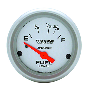 AutoMeter 4318 Ultra-Lite 2-1/16" Fuel Level Gauge, 16-158 Ohms Electrical