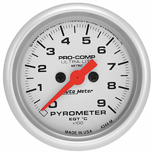 AutoMeter 4344-M Ultra-Lite 2-1/16" Pyrometer Gauge, 0-900 C Electrical