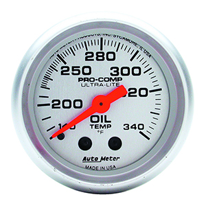 AutoMeter 4346 Ultra-Lite 2-1/16" Oil Tank Temperature Gauge, 140-340 F Mechanical