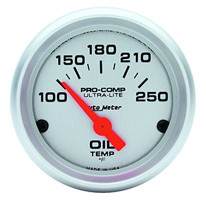AutoMeter 4347 Ultra-Lite 2-1/16" Oil Temperature Gauge, 100-250 F Electrical