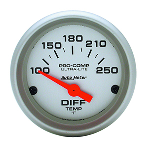 AutoMeter 4349 Ultra-Lite 2-1/16" Differential Temperature Gauge, 100-250 F Electrical